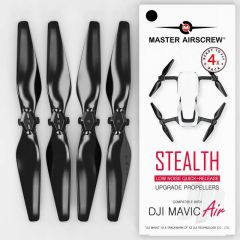 5.3x3.3 DJI Mavic Air STEALTH Upgrade Propeller Set 4x Black