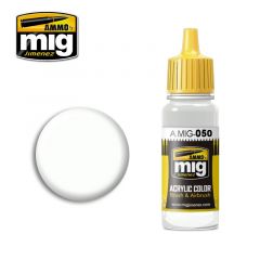 Ammo Mig Jimenez Acrylic 17ml Paint MATT WHITE