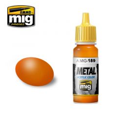 Ammo Mig Jimenez Acrylic Metal 17ml Paint METALLIC ORANGE