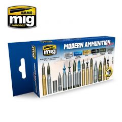 MIG7129 AMMO MODERN AMMUNITION ACRYLIC PAINT SET 