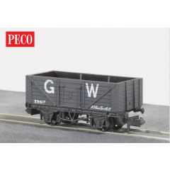 Peco NR-41W 10ft 7 Plank Wagon GW Dark Grey
