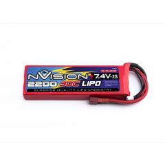 NVision NVISION LIPO 2S-7.4V-2200-30C (104.3x33.8x17.0/133g) - DEANS