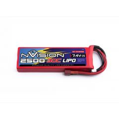 NVision NVISION LIPO 2S-7.4V-2500-30C (133.3x42.7x14.0/153g) - DEANS