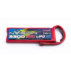 NVision NVISION LIPO 2S-7.4V-3300-30C (133.9x43.0x10.8/191g) - DEANS
