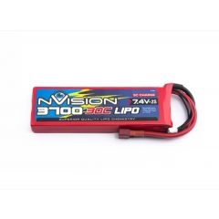 NVision NVISION LIPO 2S-7.4V-3700-30C (133.9x42.7x14.0/209g) - DEANS