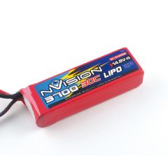 NVision NVISION LIPO 4S-14.8V-3700-30C (136.4x42.7x29.4/369g) - DEANS