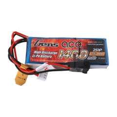 Li-Po 2S 7.4V 1400mAh Rx with JR