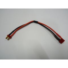 T plug / Deans male & female extension wire cable 14AWG 20cm