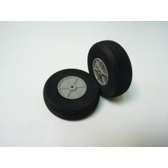  Foam Treaded Wheels with plastic hub 70 x 24 Pair