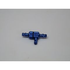 Big Three way T-Joint with fuel Filter - Blue