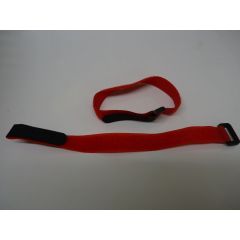 Two Velcro 300mm long 20 mm wide Battery Straps red
