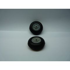 Light Weight Treaded PU Wheel 1.25 Inch 33mm Pair