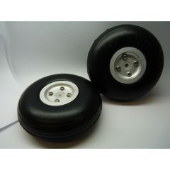 Light Weight Treaded PU Wheel w/Al hub 68g 3.5 Inch  87mm Pair 