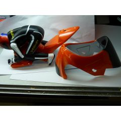 Venom Power GPV-1 1/8 Scale Motorcycle (Orange) body shell with rider