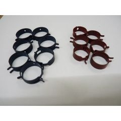 Assorted Pipe Clips - Red & Blue (BOX 47)