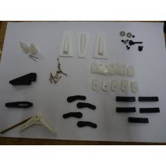 Assorted bits incl. Bolts Nuts Screws Washers Servo Arms etc
