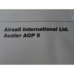 Airsail Auster AOP9 1/4 Scale Spare Plans