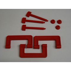 Plastic Hand  Clamps - Small - Pack of 3 - Red