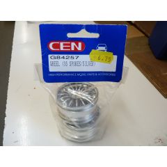 CEN Wheel-16 Spoke/Chrome/1:10 (Pk2) (BOX 76)