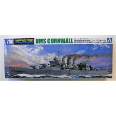 Aoshima 1/700 Waterline British Heavy Cruiser HMS Cornwall Limited Edition 056721