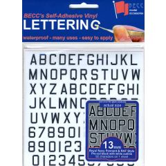 BECC Pennant Lettering RN & RAF 13mm