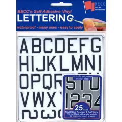 BECC Pennant Lettering RN & RAF 25mm