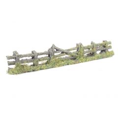 Javis Scenics PF5 Rustic weathered wooden fence with gate - 150mm