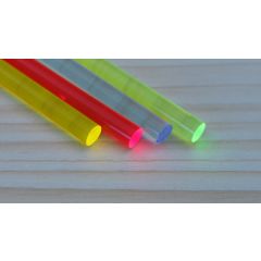 plastic Coloured (opaque) Rod Red 4mm x 380mm 10 pieces
