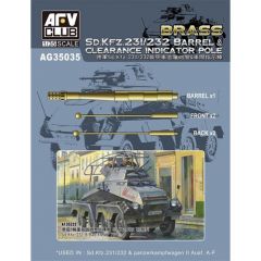 SdKfz 231/232 Brass Barrel & Clearance Indicator Pole 1:35