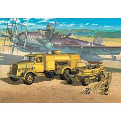 WWII German Fuel Truck and Schwimwagen 1:72