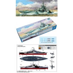 USS West Virginia BB-48 1945 1:700