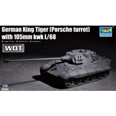 German King Tiger (Porsche turret) w/ 105mm KwK L/68 1:72