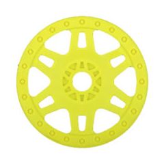 PROLINE  SPLIT SIX  1/8 BUGGY WHEELS (SC W/ADAPTOR) YELLOW