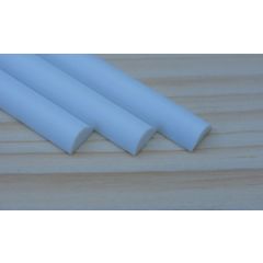 Plastic Half Round Rods 2.50mm x 250mm 10 pieces