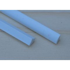 Plastic Quarter Round Rods 0.75 x 250mm 10 pieces