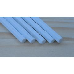 plastic Hexagon Rods 2.50mm x 250mm 5 pieces