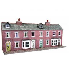 Metcalfe PN174 Low Relief Terraced House Fronts Red Brick