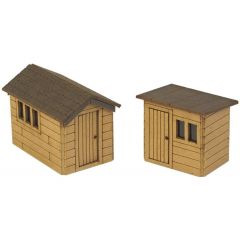 Metcalfe PN812 Garden Sheds (2) - N Gauge Card Kit