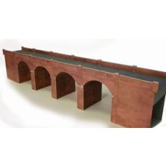 Metcalfe PO240 Double Track Viaduct  red brick - 00 Gauge