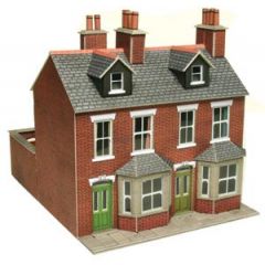 Metcalfe PO261 Red Brick Terraced Houses - 00 Gauge