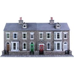 Metcalfe PO275 Low Relief Stone Terraced House Fronts - 00 Gauge