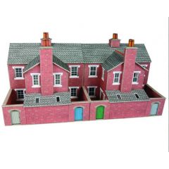 Metcalfe PO276 Low Relief House Backs (Brick) - 00 Gauge