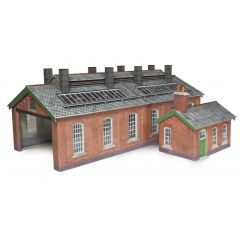 Metcalfe PO313 Double Track Engine Shed - 00 Gauge Card Kit