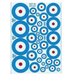 Becc RAF Roundel Vinyl Decals Type A (Multi sheet)