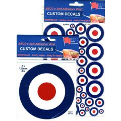 RAF Roundel Type D - 1970 onwards - 75mm 2 Pack