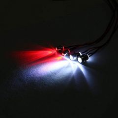 4 Lights 70cm Length RC LED Night Head lamps Headlights 3/5mm LED 2 red 2 white