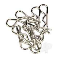 Body Clips Sandard Bent Silver 