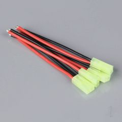 Pigtail Connector Mini Tamiya Female 16AWG 100mm (5pcs)