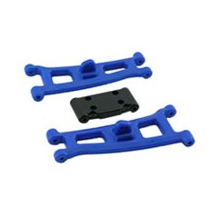 ASSOC GT2/SC10 FRONT A-ARMS & BULKHEAD - BLUE