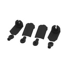 SHOCK SHAFT GUARDS for TRAXXAS 1/10th SCALE SHOCKS - BLACK